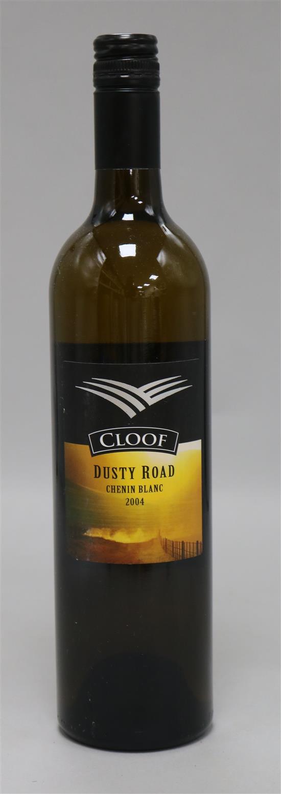 Eleven bottles of Cloof Dusty Road Chenin Blanc 2004 and one Cloof Chardonnay 2005.